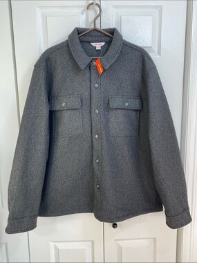MEN’s JoeFresh Melton Shacket, Dark Gray Shirt Jacket, XXL, NWT